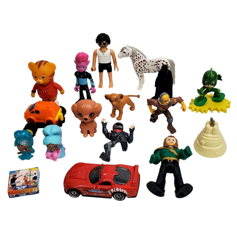 20 Mini Figure Toys Junk Drawer Lot Bundle Playmobil Disney Moose